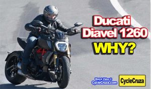 2019 ducati diavel 1260 riding down street
