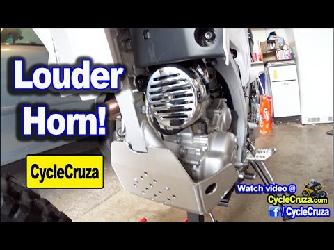 Louder Motorcycle Horn Installed - Comparison to Stock Horn